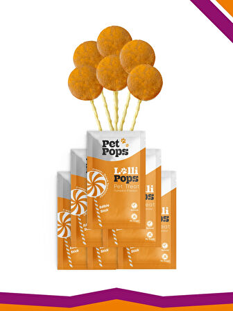Lollipops Tavuk Ciğeri Bal Kabağı Dondurularak Kurutulmuş Kedi Köpek Ödülü Lolipop 6'lı Lolipopu