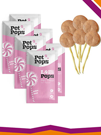 Lollipops Tavuk Ciğeri Kefir Dondurularak Kurutulmuş Kedi Köpek Ödülü Lolipop 6'lı Lolipopu