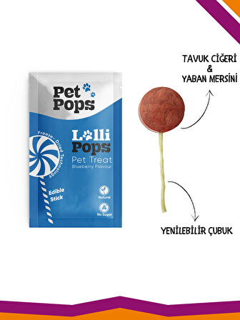 Lollipops Dondurularak Kurutulmuş Karışık Mix Lezzet Paketi Kedi Köpek Ödülü Lolipop 15'li Lolipopu
