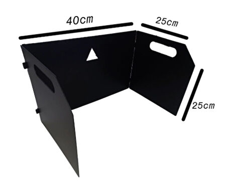 Rüzgarlık Tekli Ocak Galvaniz Koruma Siyah