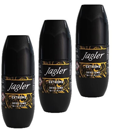 Jagler Extreme Roll On Deodorant 50ml – Maksimum Koruma ve Yoğun Ferahlık 3 ADET