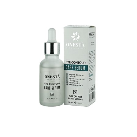 ONESTÀ Laboratories Eye Contour Care Serum Peptit Kompleksi, Kafein, Hyalüronik Asit, Kolajen ve B3 Vitaminli Göz Çevresi Bakım Serumu 30 ml