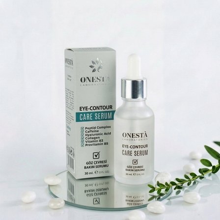 ONESTÀ Laboratories Eye Contour Care Serum Peptit Kompleksi, Kafein, Hyalüronik Asit, Kolajen ve B3 Vitaminli Göz Çevresi Bakım Serumu 30 ml