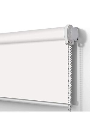 Beyaz Stor Perde Etek Dilimsiz