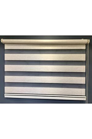 Krem Alüminyum Kasa Zebra Perde Eteksiz