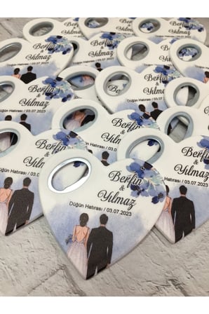 20 Adet Kalp Magnet Nişan, Söz, Düğün Hediyelik, Açacak Yeni Doğan, Doğum Günü, Sünnet