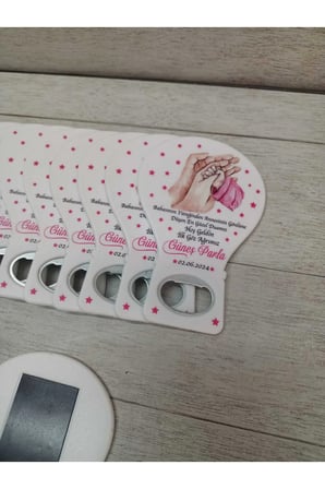 20 Adet Balon Magnet Açacak Pembe El, Doğum Günü, Sünnet, Nişan, Söz, Düğün Hediyelik