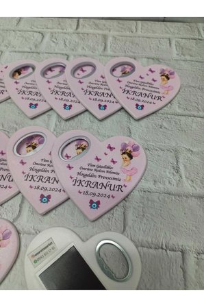 20 Adet Kalp Magnet Açacak Yeni Doğan, Doğum Günü, Sünnet, Nişan, Söz, Düğün Hediyelik