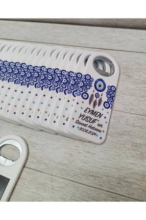 20 Adet Uzun Açacak Magnet Sünnet Temalı Yenidoğan Doğumgünü