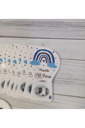 20 Adet Balon Magnet Açacak Yeni Doğan, Doğum Günü, Sünnet, Nişan, Söz,  Mavi Gökkuşağı
