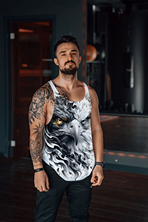 Eagle Eye Fire Gym Fitness Tank Top Sporcu Atleti