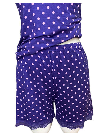 Askılı Şortlu Pijama Takımı Modal Viskon Karışım