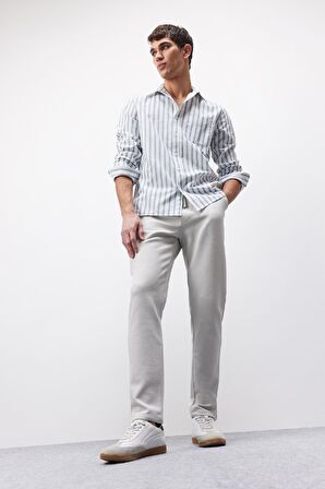 DeFacto Jogger Pantolon Basic Düz Beli Bağcıklı Cepli Düz Paça C6022AX25SPGR368