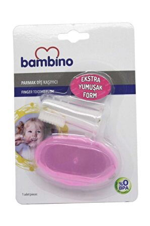 Bambino T087 Parmak Diş Kaşıyıcı - Mavi