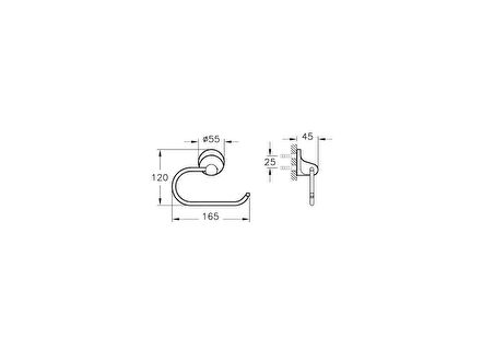 VitrA Marin A44946 Tuvalet Kağıtlığı, Krom