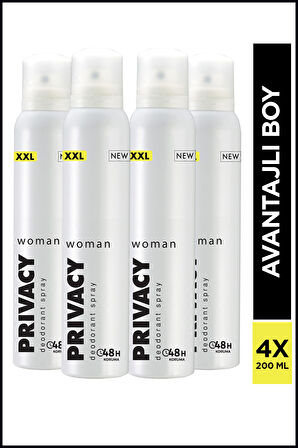 Privacy Woman Kadın Deodorant 4x200 Ml