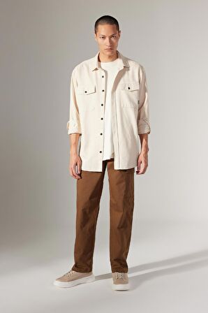 DeFacto Gabardin Pantolon Baggy Fit Düz Paça Cepli B3664AX23AUBN303