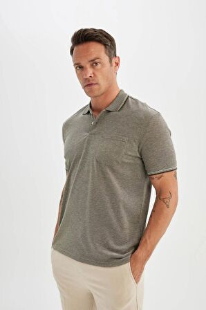 DeFacto New Regular Fit Kısa Kollu Basic Düz Polo Tişört C6004AX24SMGN924