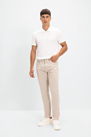 DeFacto Chino Kanvas Pantolon Slim Fit Dar Kesim Pamuklu Esnek Dar Paça C9441AX24AUBG170