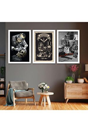 GÜMÜŞ AYNALI PLEKSİ ÇERÇEVELİ MODERN ALTIN SARISI BEYAZ MİNİMAL SOYUT ÇİZİM TABLO