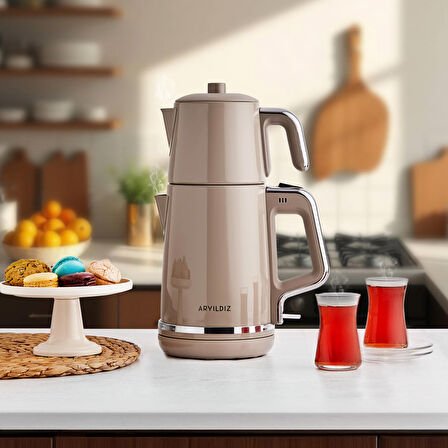 Aryıldız Tea Style Çay Makinesi Bej