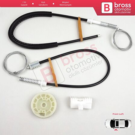 PEUGEOT 106 1 2 İçin Ön Sol Kapı Cam Mekanizması Tamir Seti