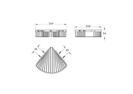 VitrA Base 200 A44159 Tekli Süngerlik, Krom