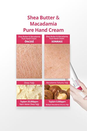 Yoğun Nem Veren Besleyici El Kremi Kundal Shea Butter&Macadamia Pure Hand Cream 50ml(Cherry Blossom)