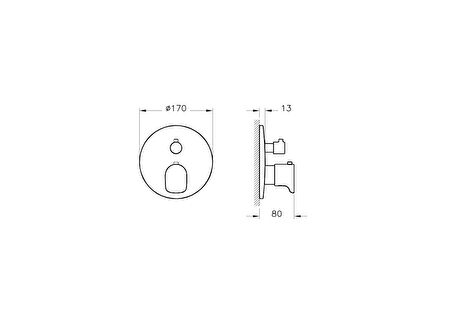 Artema Root Round A4269534 Ankastre Termostatik Duş Bataryası, Sıva Üstü Grubu, Fırçalı Nikel