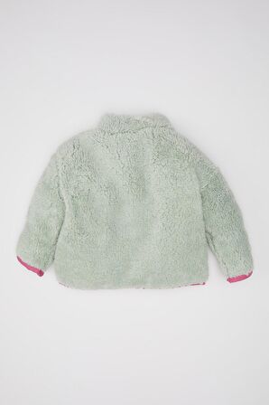 DeFacto Kız Bebek Dik Yaka Fermuarlı Welsoft Pelüş Sweatshirt D4993A524WNGN1123