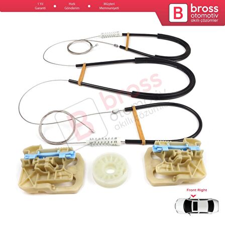 Audi A4 S4 B8 8KH 8K5 8K2 2008-2015 4/5 Kapı 8K0837462 İçin Elektrikli Ön Sağ Cam Kriko Tamir Seti