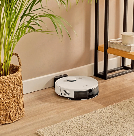 Homend Alex Laser 1291H Moplu ve Haritalamalı Akıllı Robot Süpürge Beyaz