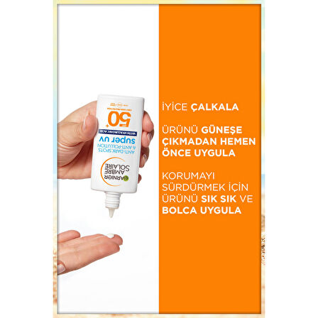 Garnier Ambre Solaire Koyu Leke Karşıtı Güneş Koruyucu Yüz Kremi 50SPF 40 ml