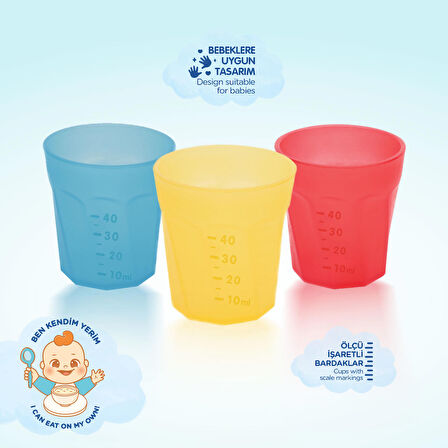 Wee Baby 3’lü Mini Bebek Bardağı
