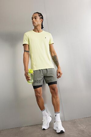 DeFactoFit Slim Fit Dar Kesim Bisiklet Yaka Sporcu Kısa Kollu Tişört C9183AX24AUGN659
