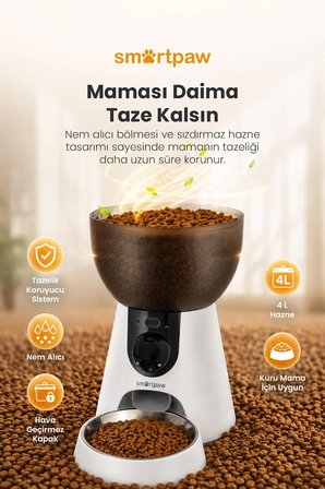 Smartpaw Fresh Feeder Ultra Kameralı Akıllı Otomatik Mama Kabı (Distribütör Garantili)