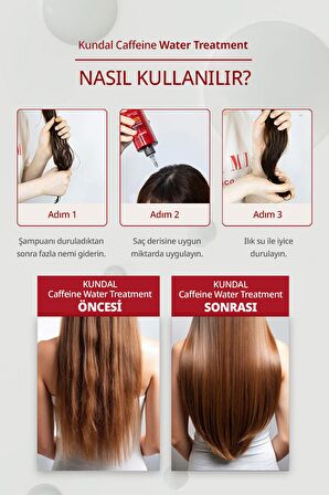 Kafein İçerikli Yoğun Bakım Sağlayan Saç Toniği Kundal Caffeine Water Treatment 300ml (Herb Mint)