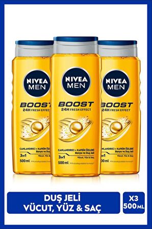 NIVEA MEN Erkek Deep Dimension Duş Jeli 500ml, Tıraş Jeli 200ml, Sprey Deodorant 150ml, Ter Koruması