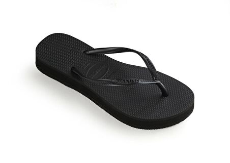 Slim Flatform Siyah Kadın Terlik