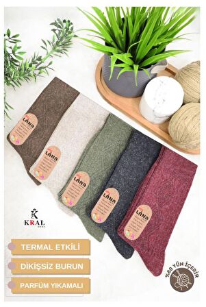 Kadın Koyun Yünü Lambswool Kışlık 3'lü Set Çorap