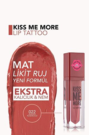 Flormar Uzun Süre Kalıcı Mat Ruj - Kiss Me More-022 Rosewood-8682536040891