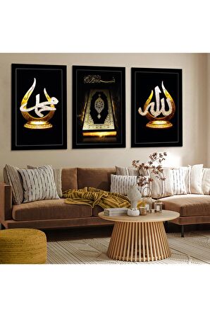 5 Parça Mdf Şehir Manzara Tablo Ve Mdf Saat Kombin