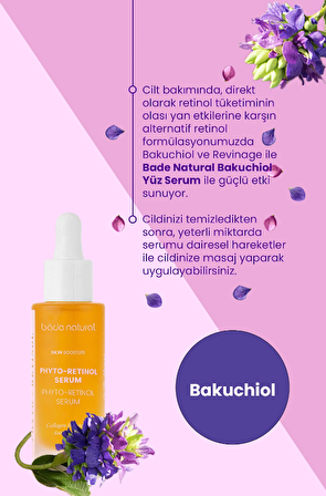 Bade Natural Bakuchiol Phyto Retinol Yüz Serumu Yaşlanma ve Kırışıklık Karşıtı 30 ml