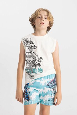 DeFacto Erkek Çocuk Marvel Avengers Deniz Şortu C3670A824HSTR209