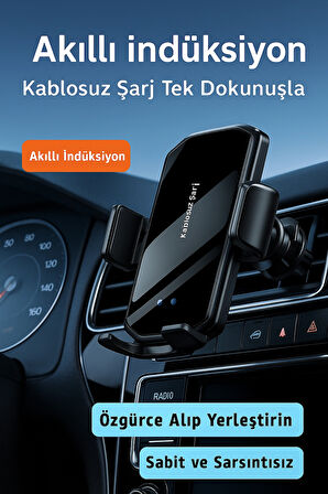 Temazsız Şarj Özelikli Araç İçi Telefon Tutucu F200