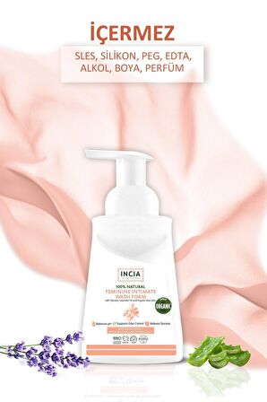 INCIA %100 Doğal İntim Yıkama Köpüğü pH 3.8 Beyazlatma Etkili ve Koku Önleyici Vegan 200 ml