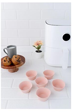 Onikiden Airfryer Yapışmaz Kek Muffin Kalıbı 6’lı - Tüm Hava Fritözleriyle Uyumlu Sl33