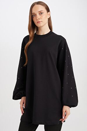 Regular Fit Uzun Kollu Tişört Tunik