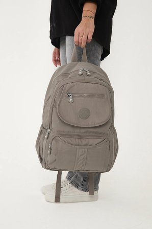 Unisex Suya Dayanıklı Krinkıl Kumaş Çok Gözlü Laptop Okul Ve Sırt Çantası