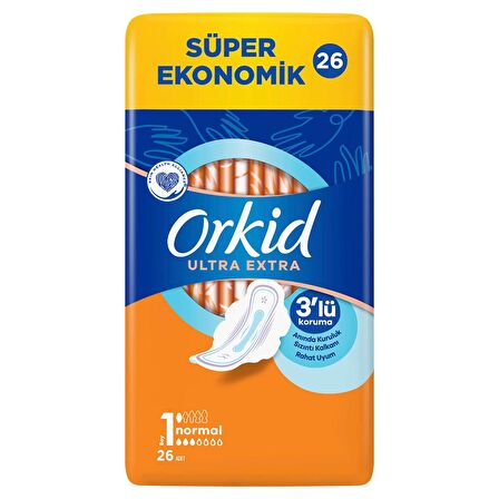 Orkid Ultra Normal 26 Adet Süper Ekonomik Paket Hijyenik Ped